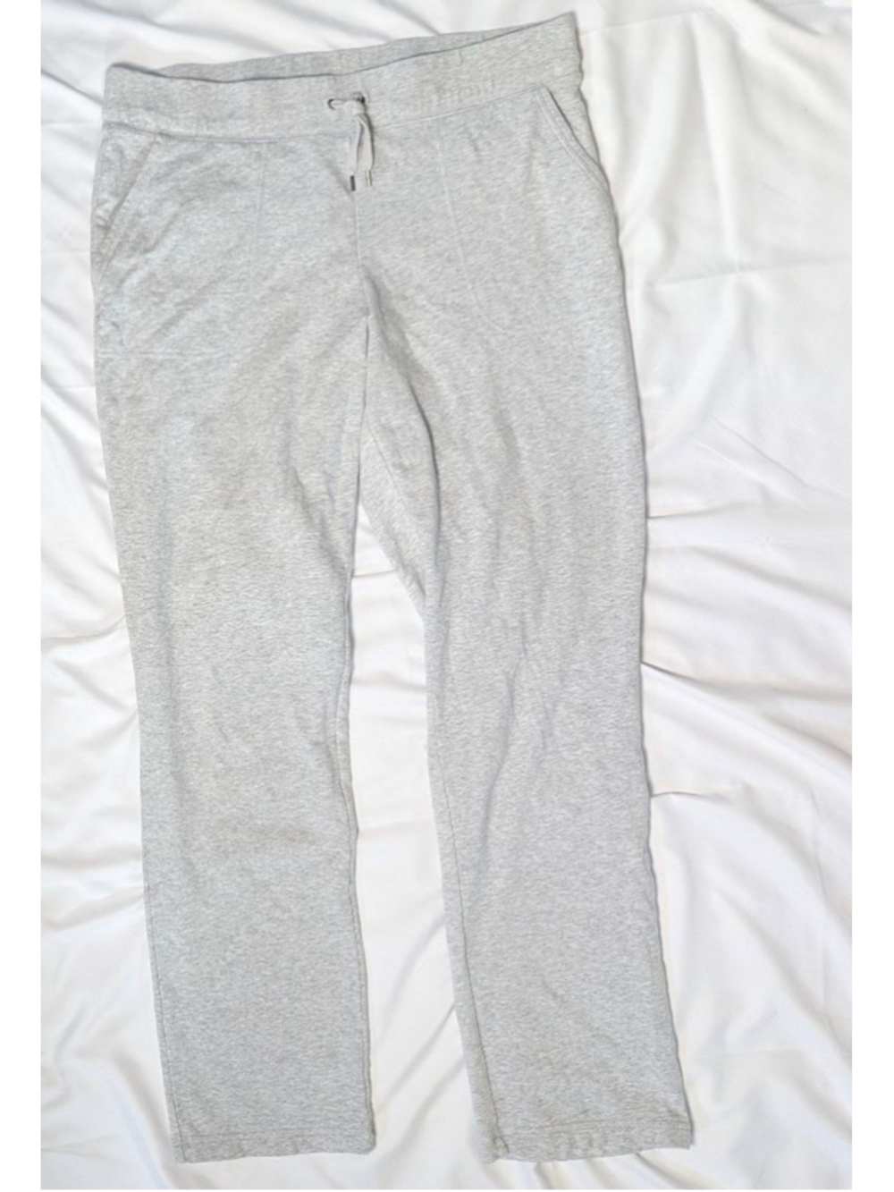 L.L. Bean Gray Sweatpants Joggers Drawstring Pockets Size M